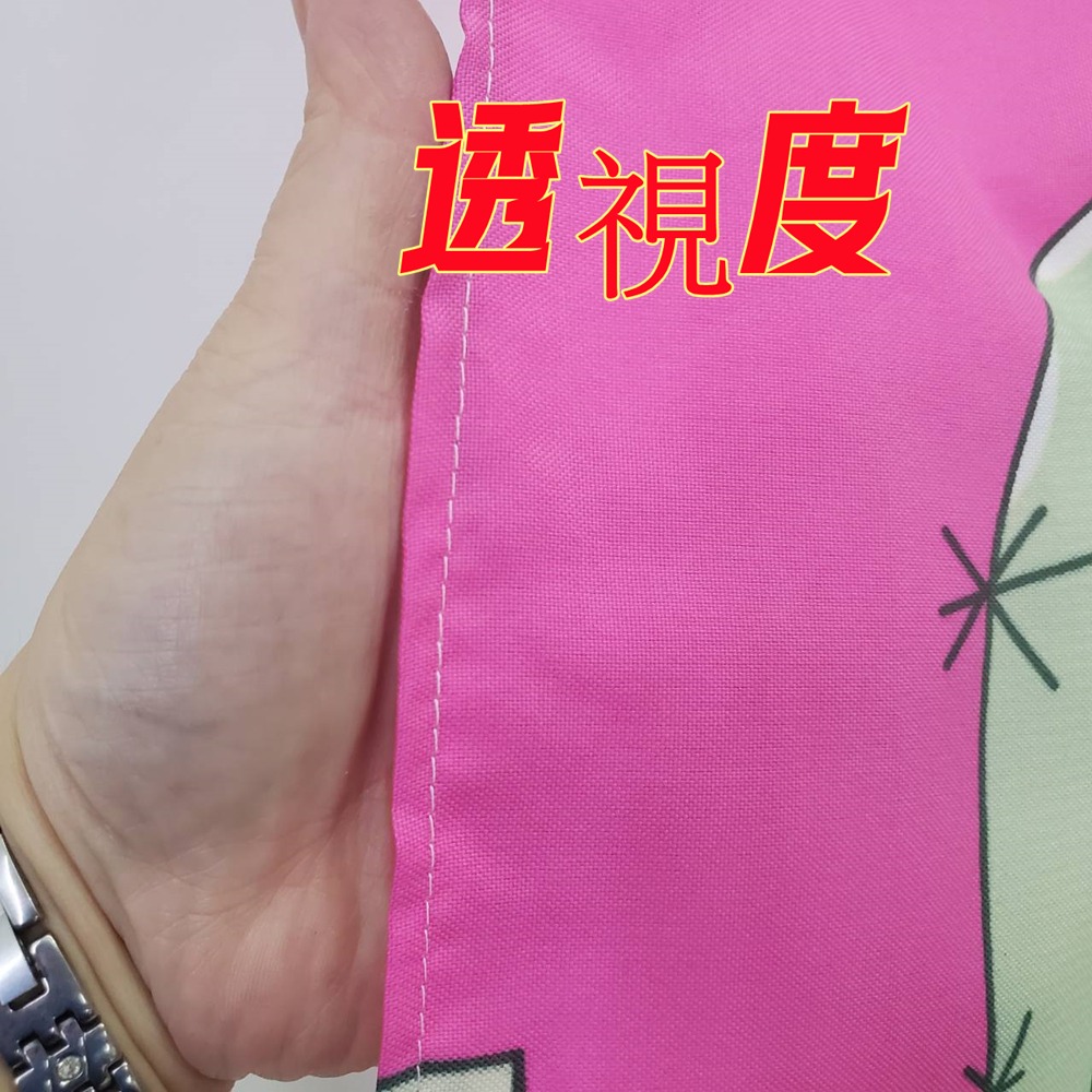 佳冠附發票～粉 仙人掌門簾 多肉植物門簾 日式一片式對開麻布長門簾，尺寸約80*150，櫃簾 壁簾 不附桿需另購-細節圖2