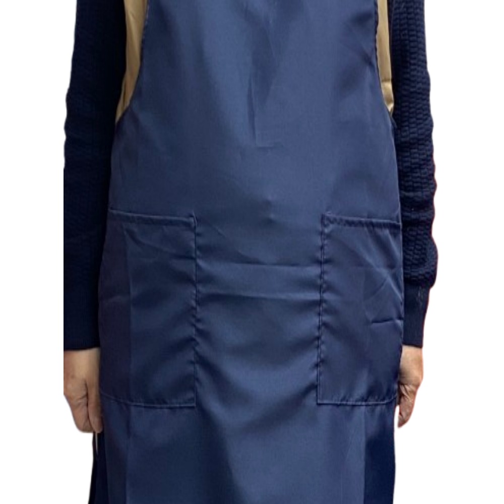 佳冠居家~B002素色二口袋雙層防水圍裙  素面雙層防水圍裙 台灣製造 雙層防水 咖啡店 餐飲業  廚房圍裙-細節圖3