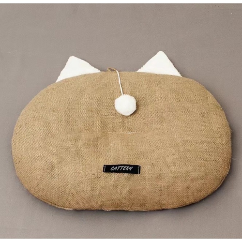 【趣品館】代購 手作品 貓咪放心抓 多功能麻繩抱枕墊