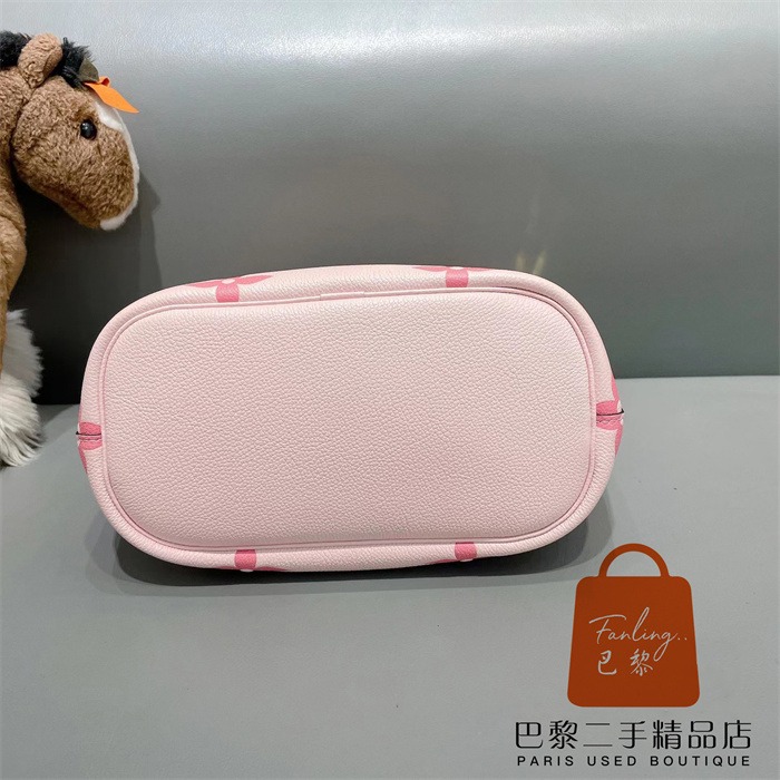 現貨 99新 路易威登 LV MARSHMALLOW 粉色 壓紋 鏈條 腋下包 手提包 單肩包 斜挎包 M45697-細節圖6