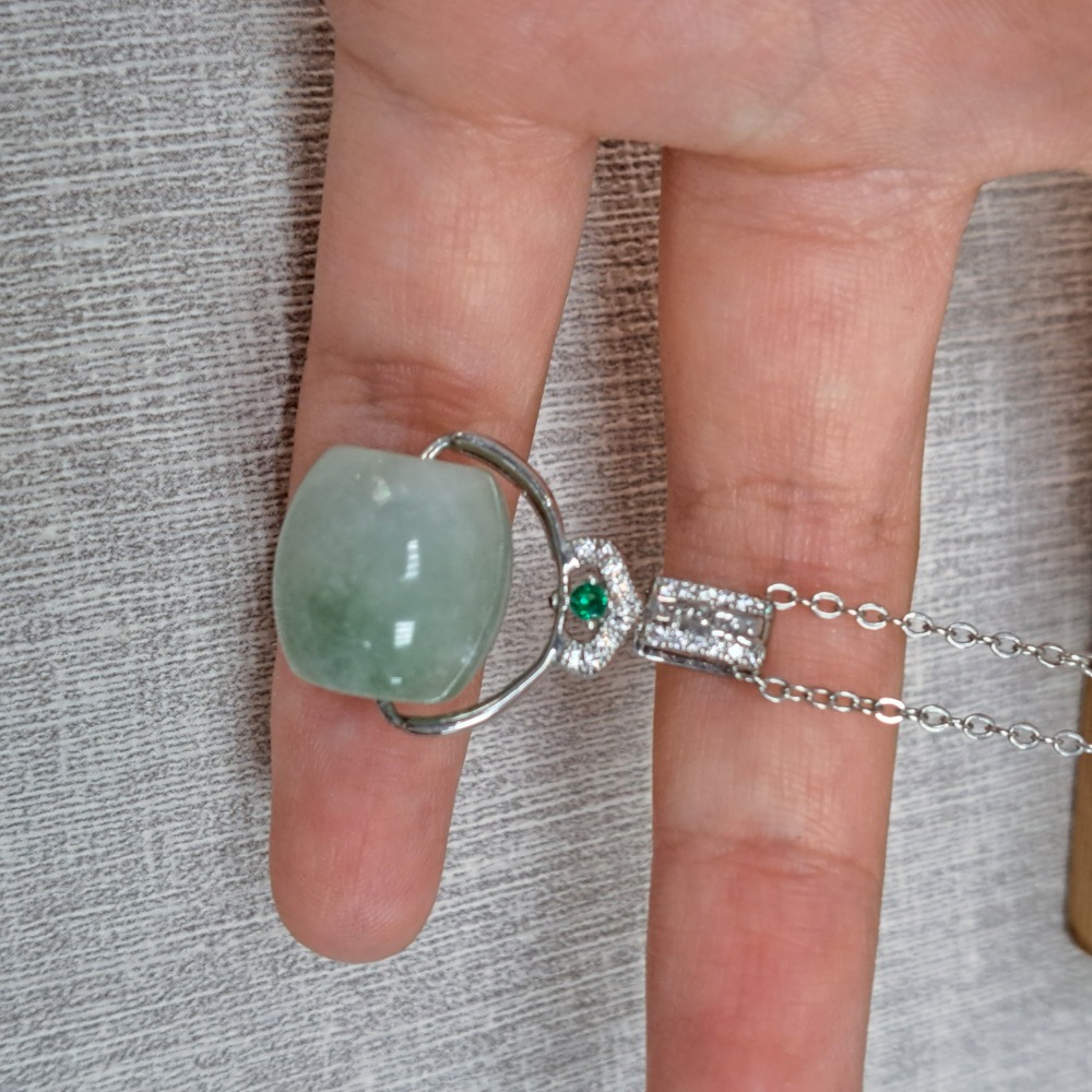 逸品軒～天然緬甸玉A貨-Z5888-路路通墜子 直徑13.8mm寬14mm孔徑3.5mm ♥️特價666元 🌈佩戴时，-細節圖5