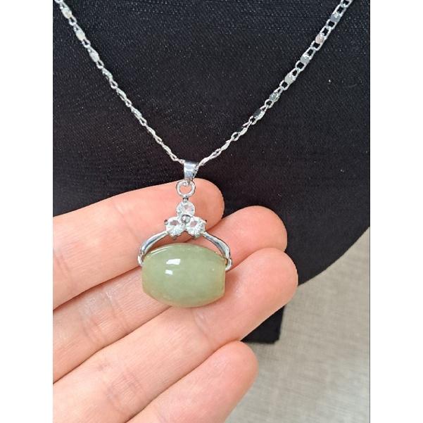 天然緬甸玉A貨-Z4190-路路通墜子直徑16.1mm厚13mm孔徑4mm💰特價320元🌸925銀台-細節圖3