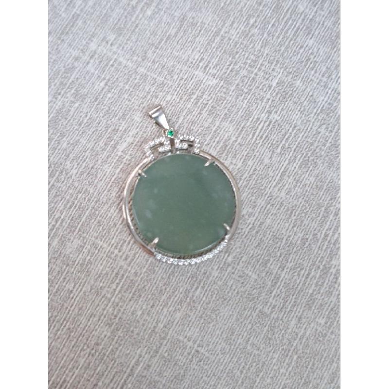 逸品軒～天然玉A貨-Z5889-925銀瓜料無事牌墜子直徑19.3mm厚5mm💰特價888元▪️一般的無事牌-細節圖2