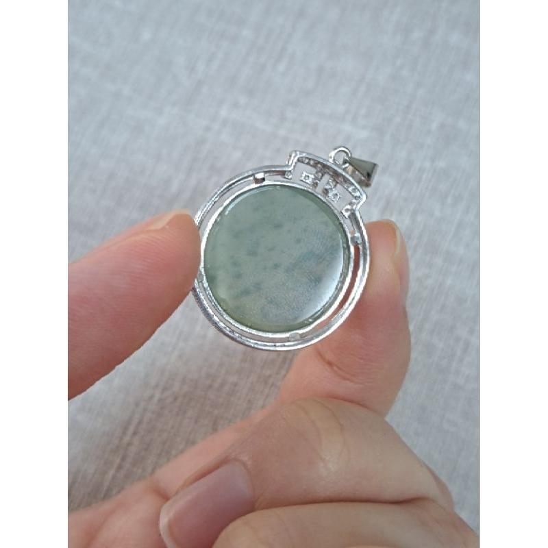 逸品軒～天然玉A貨-Z5889-925銀瓜料無事牌墜子直徑19.3mm厚5mm💰特價888元▪️一般的無事牌-細節圖3