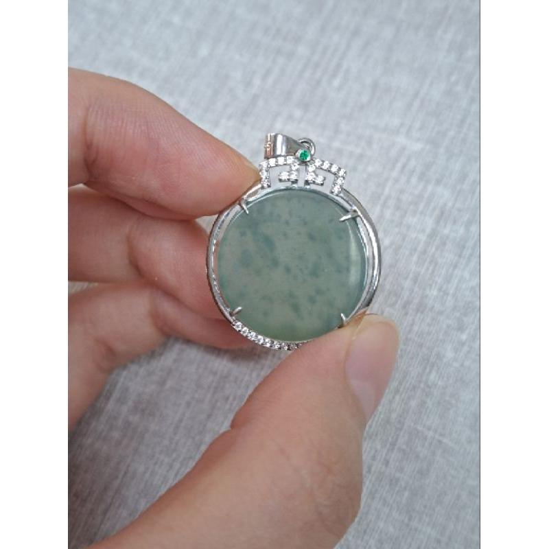 逸品軒～天然玉A貨-Z5889-925銀瓜料無事牌墜子直徑19.3mm厚5mm💰特價888元▪️一般的無事牌-細節圖4