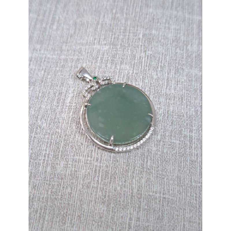 逸品軒～天然玉A貨-Z5889-925銀瓜料無事牌墜子直徑19.3mm厚5mm💰特價888元▪️一般的無事牌-細節圖5