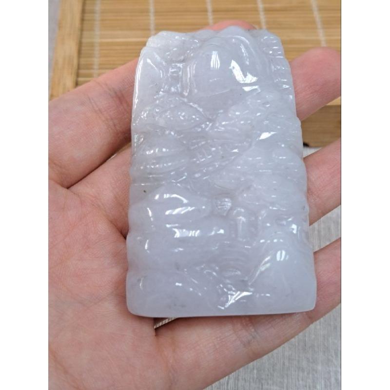 逸品軒～天然緬甸玉A貨-Z5840-細糯山水墜子長64.1mm寬39.6mm厚14.1mm💰特價1800元• 翡翠山水-細節圖2