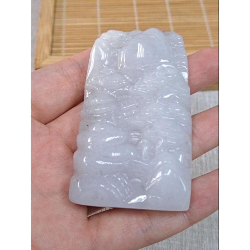 逸品軒～天然緬甸玉A貨-Z5840-細糯山水墜子長64.1mm寬39.6mm厚14.1mm💰特價1800元• 翡翠山水-細節圖5