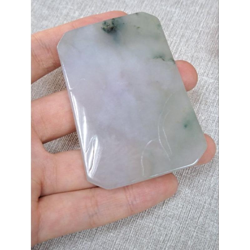 逸品軒～天然緬甸玉A貨-Z5851-冰糯山水墜子長66.1mm寬44.6mm厚5mm💰特價2800元• 翡翠山水牌可以-細節圖5