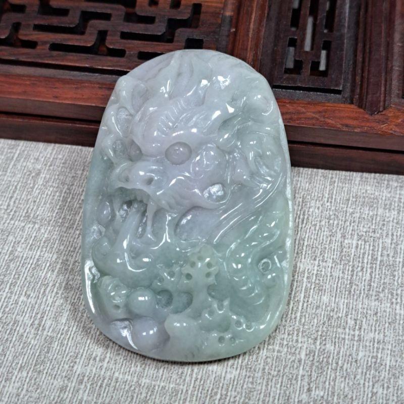 逸品軒～天然緬甸玉A貨-Z5246-春彩龍墜子長59.6mm寬38.9mm厚12.3mm💰特價2680元🐉自古龍是九五-細節圖6