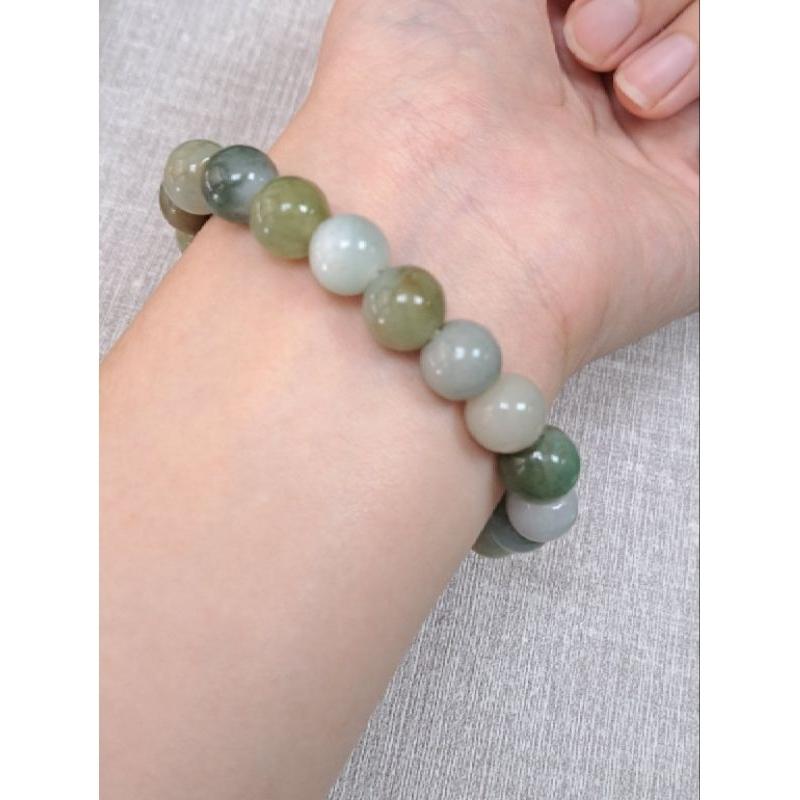 逸品軒～天然緬甸玉A貨-C1923-翡翠手珠 珠寬10.1mm；適合手腕15-16公分配戴 💰特-細節圖5