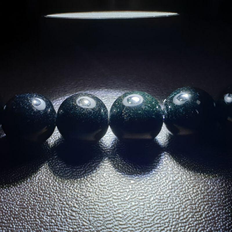 天然玉A貨-C1785-瓜料墨翠手珠(不透光)珠寬7.8mm💰售價888元• 適合手圍16公分配戴-細節圖5