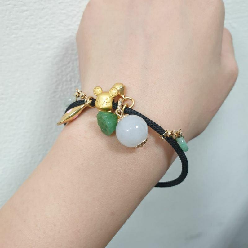 逸品軒～天然緬甸玉A貨-C1837-翡翠手鍊💰特價999元• 適合手腕14公分配戴-細節圖4