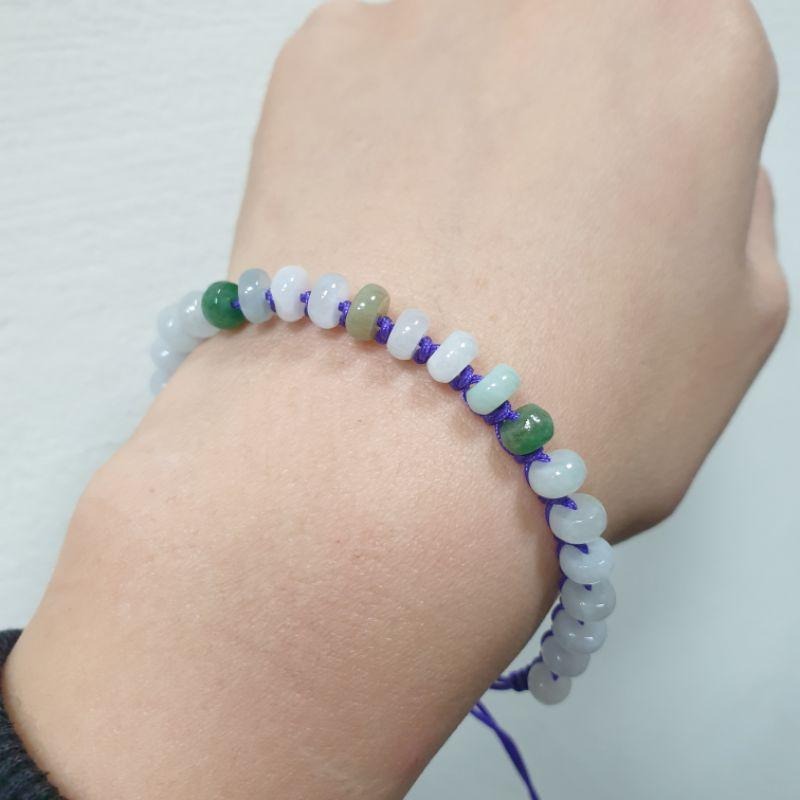 天然緬甸玉A貨-C1666-算盤珠手鍊珠寬6.1mm厚2.2mm💰售價300元🔸️活動拉繩-細節圖3