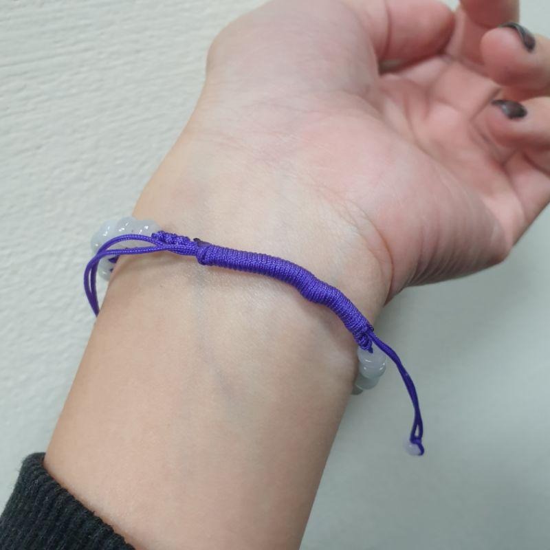 天然緬甸玉A貨-C1666-算盤珠手鍊珠寬6.1mm厚2.2mm💰售價300元🔸️活動拉繩-細節圖4