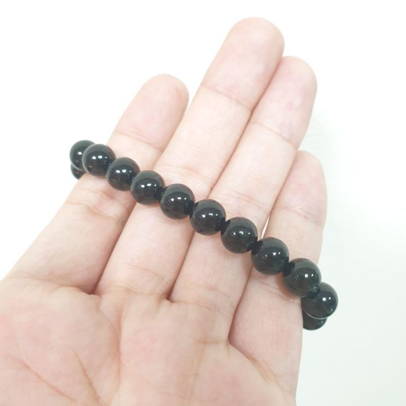 逸品軒~天然翡翠A貨-C1568-瓜料墨翠手珠  珠寬7.8mm  💰售價999元  🔸️適合手腕14公分配戴-細節圖3