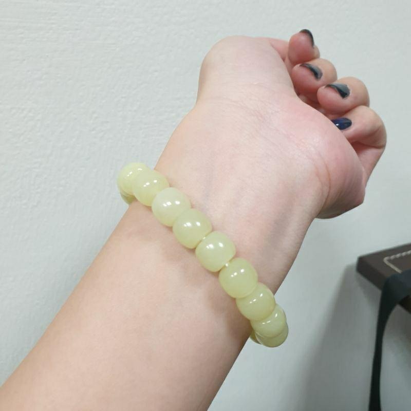 天然和田玉手珠-C1798-珠寬9.8mm💰特價888元🔸️適合手腕15公分配戴-細節圖3