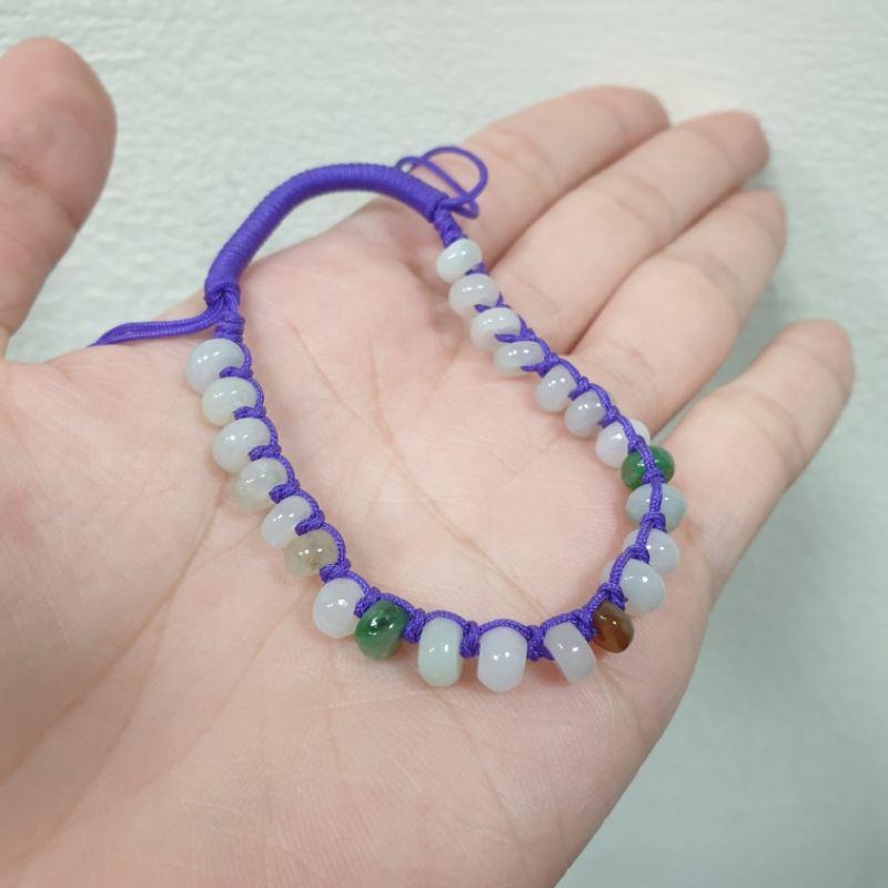 天然緬甸玉A貨-C1657-算盤珠手鍊珠寬6.1mm厚3.2mm💰售價300元🔸️活動拉繩-細節圖4