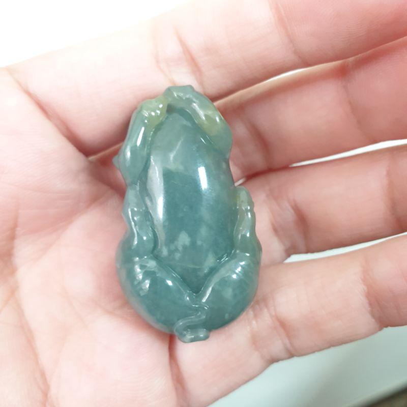 天然玉A貨-O0299-瓜料細糯小豬小擺件/墜子長37.8mm寬22mm厚18.3mm💰特價999元-細節圖2