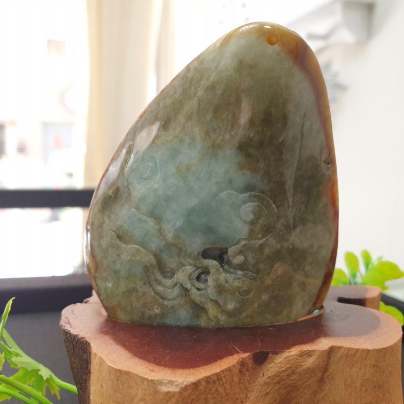 天然緬甸玉A貨-O0269-黃翡財神擺件高79.2mm寬61.7mm厚24.5mm💰特價4500元
🔸️有打孔也可當墜子-細節圖3