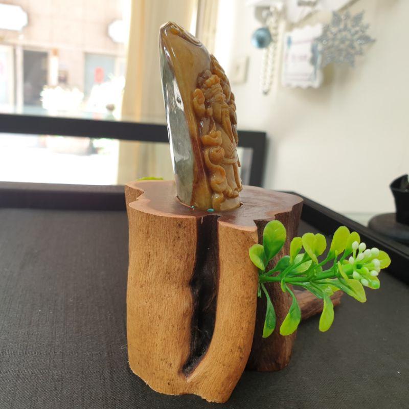 天然緬甸玉A貨-O0269-黃翡財神擺件高79.2mm寬61.7mm厚24.5mm💰特價4500元
🔸️有打孔也可當墜子-細節圖5