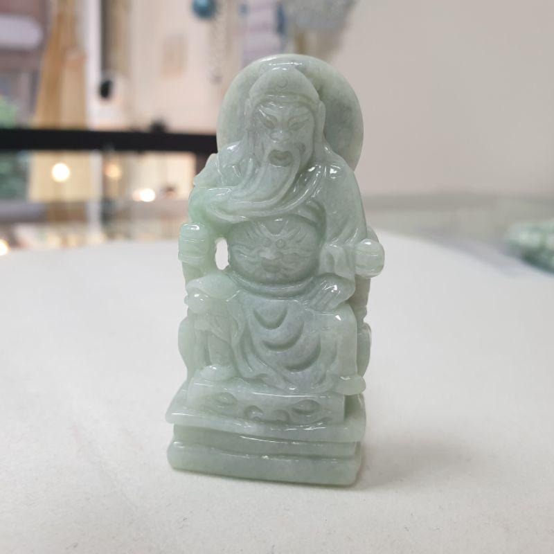 天然緬甸玉A貨-O0233-關公擺件長59.7mm寬27.7mm厚15.1mm💰特價888元-細節圖3