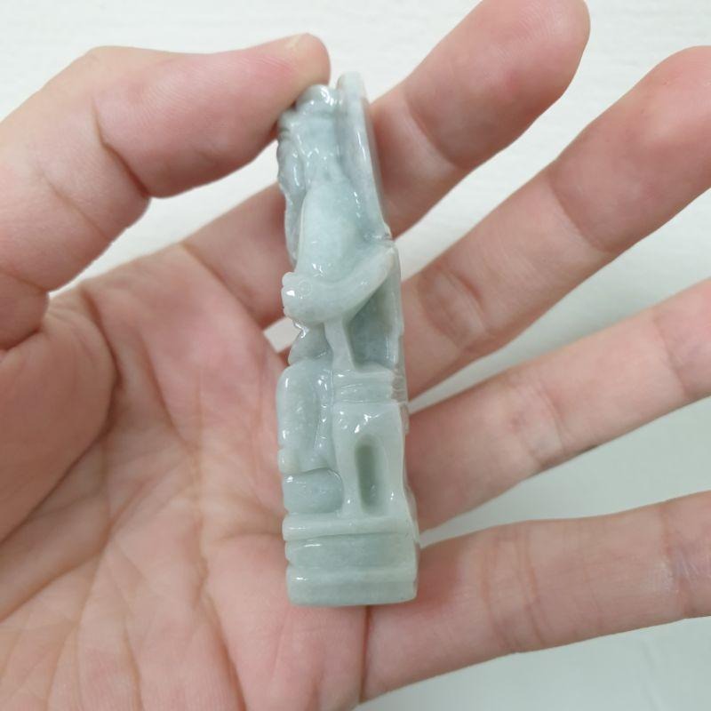 天然緬甸玉A貨-O0233-關公擺件長59.7mm寬27.7mm厚15.1mm💰特價888元-細節圖5