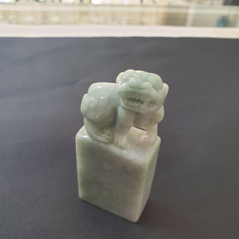 天然緬甸玉A貨-O0250-貔貅小擺件/印章長74.8mm寬31.3mm厚16.1mm💰特價2000元-細節圖5