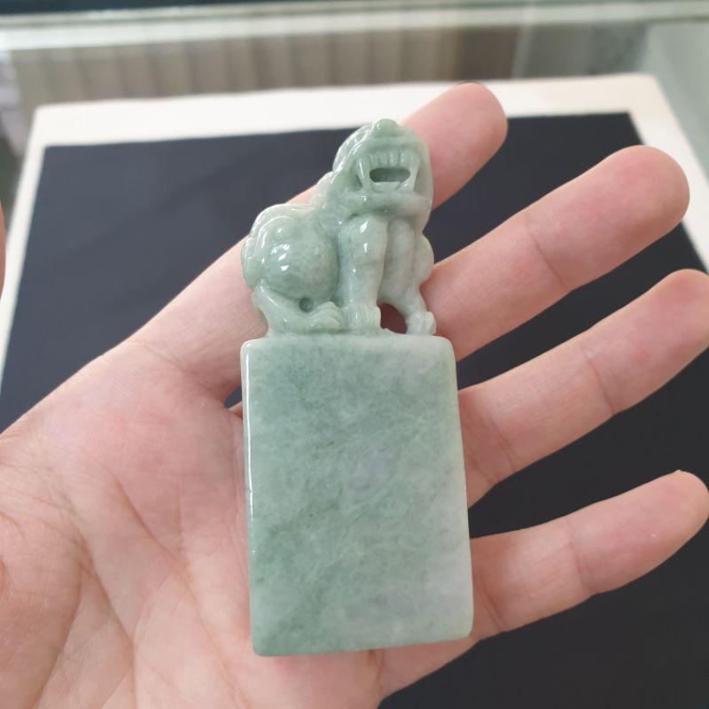 天然緬甸玉A貨-O0250-貔貅小擺件/印章長74.8mm寬31.3mm厚16.1mm💰特價2000元-細節圖6