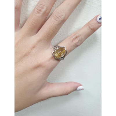鈦晶戒指-J0087-珠寬約13.2mm 💰優惠價999元 🌟925銀戒，活動戒圍。