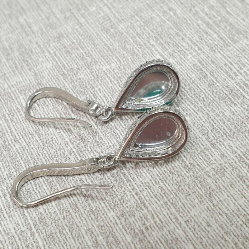 逸品軒～E0057-台灣藍寶水滴耳飾(藍玉髓)長11.6mm寬6.9mm💰特價1380元
• 一般金屬銀台925銀勾-細節圖5