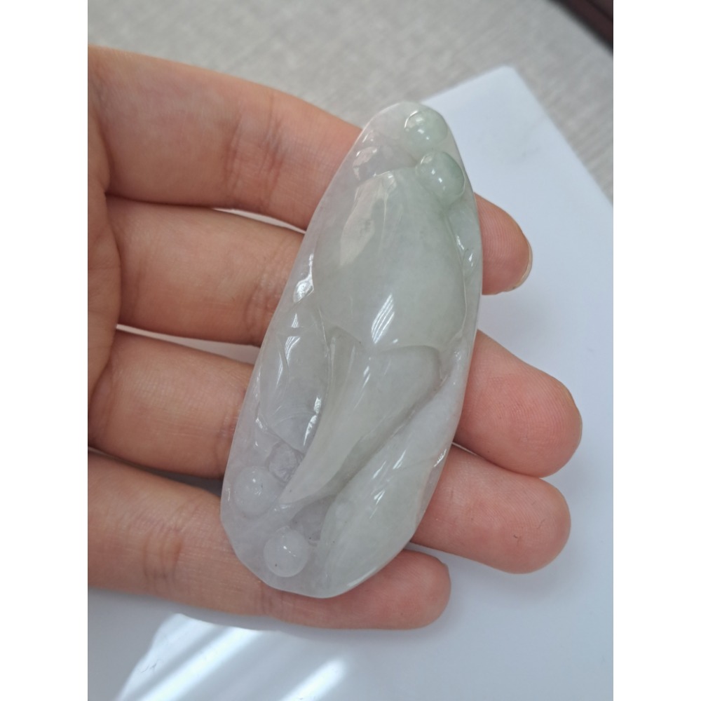 逸品軒～天然緬甸玉A貨-Z5928-安居樂業墜子- 長約65.1mm 寬約26.9mm 厚約14.3mm ♥️特價666-細節圖2
