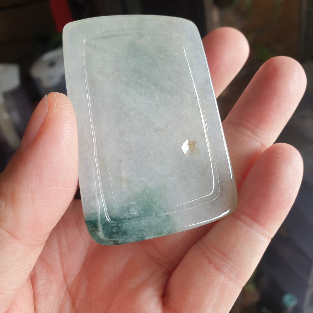 逸品軒~天然緬甸玉A貨-R1931-冰糯牡丹鳳凰墜子 長60.6mm寬43mm厚7mm 水頭好，顏色漂亮。-細節圖5