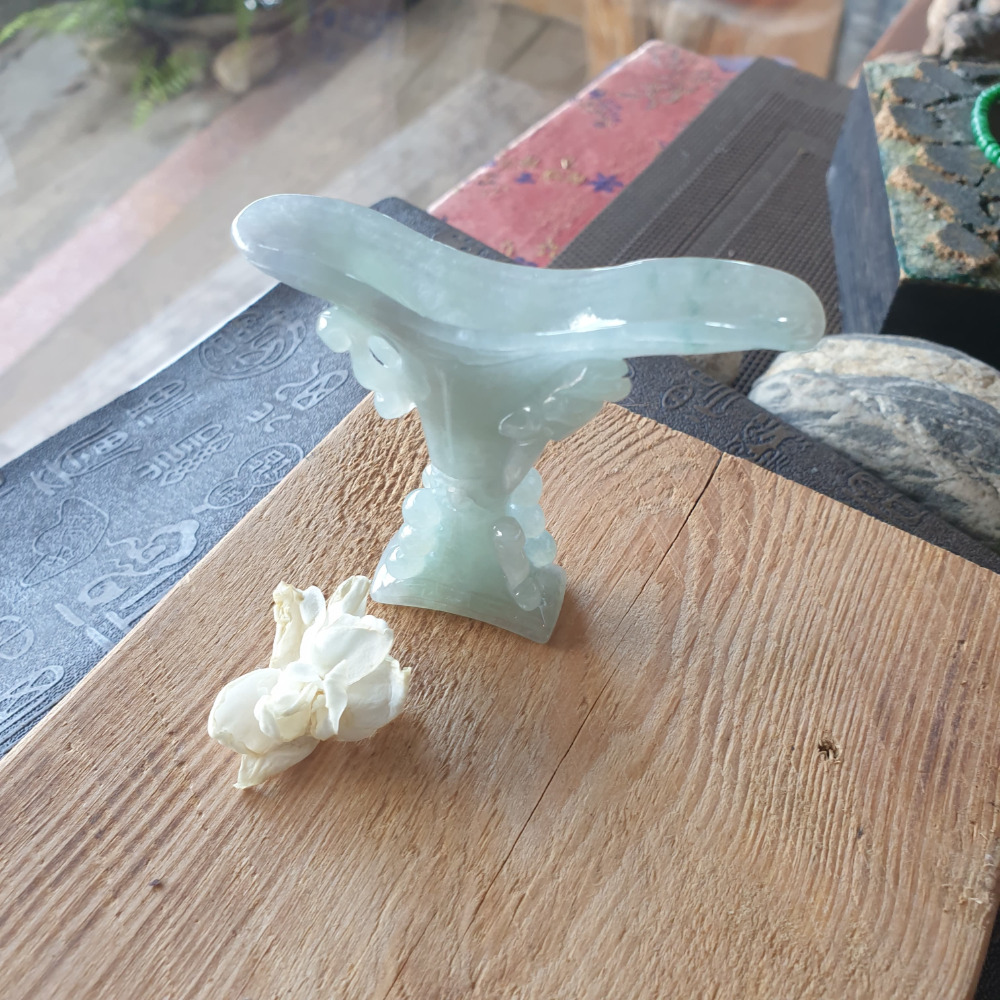 逸品軒~天然緬甸玉A貨-R1957-冰古代酒樽 長61.6mm寬67.8mm厚13.4mm 料子好，種水好。-細節圖7