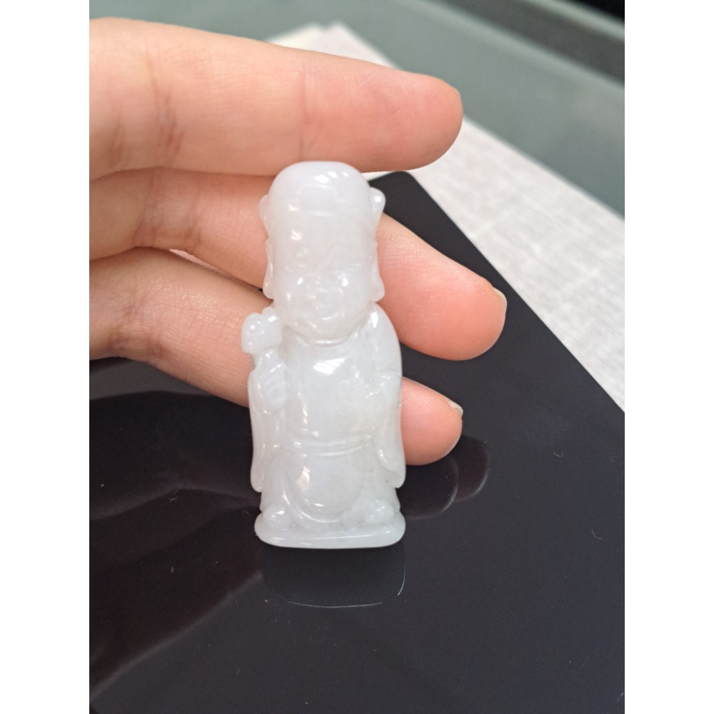 逸品軒~天然緬甸玉A貨-O0391-福星小擺件- 長44.8mm 寬18mm 厚11.7mm 💰特價800元  ♥️福-細節圖2