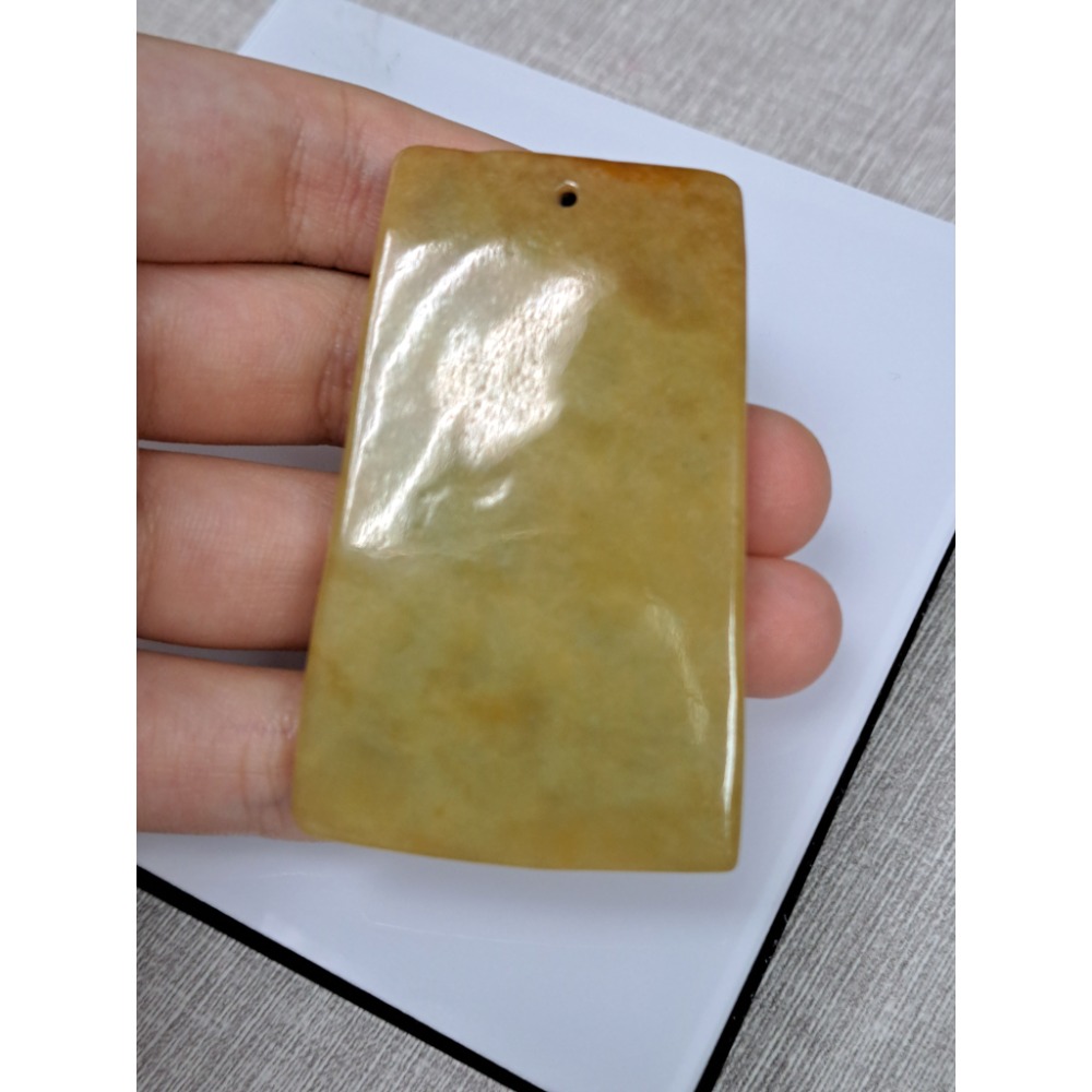 逸品軒天然緬甸玉A貨-Z5932-黃翡如意鼠來寶墜子 長60.4mm寬36.5mm厚10.7mm 💰特價1980元-細節圖5