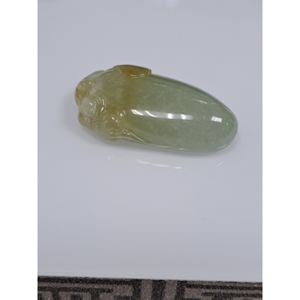 逸品軒～天然緬甸玉A貨-Z5945-冰糯福瓜墜子 長39mm寬20.7mm厚9.8mm 💰特價999元 • 福瓜寓意多-細節圖5