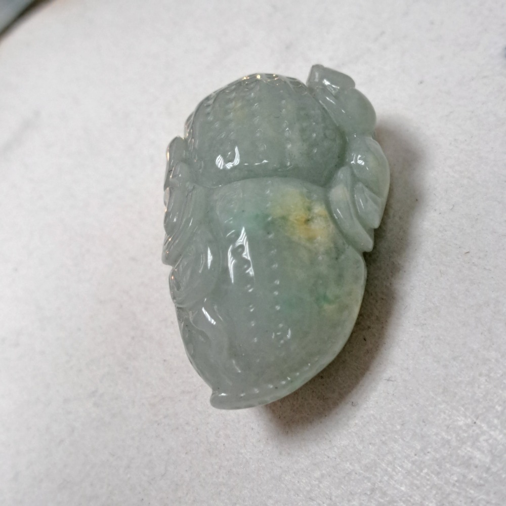 逸品軒～天然緬甸玉A貨-Z5949-細糯花生墜子 長50.7mm寬29.9mm厚22.3mm 💰特價1280元 🔸️-細節圖2