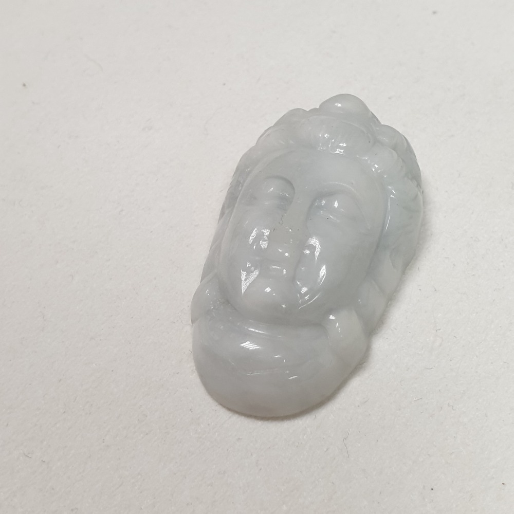 逸品軒～天然緬甸玉A貨-Z5954-佛首墜子 長43.6mm寬25mm厚13.6mm 💰特價299元 • 觀世音菩薩是-細節圖4