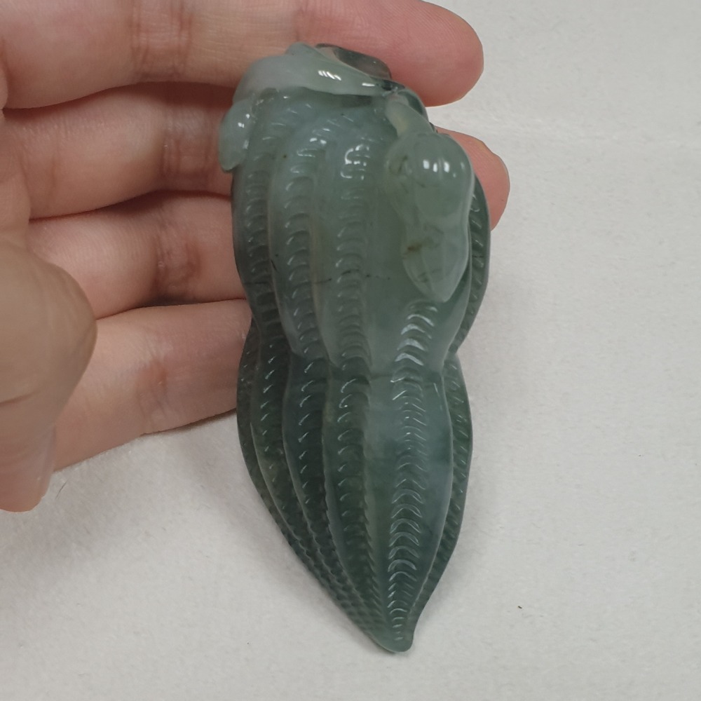 逸品軒~天然緬甸玉A貨-O0399-油青花生墜手把件 長73.7mm寬37.1mm厚23.2mm 💰特價1500元-細節圖5