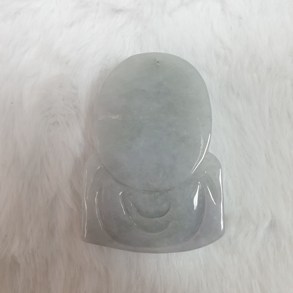 天然緬甸玉A貨-Z6002-細糯武財神墜子(趙公明)  長61.3mm寬43.8mm厚12.3mm 💰特價2200元-細節圖2