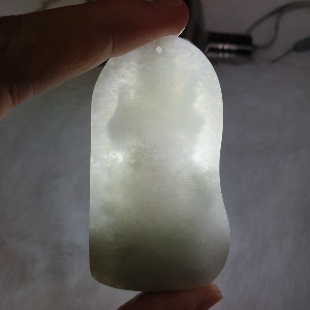 天然緬甸玉A貨-Z6004-細糯御龍關公墜子  長63mm寬35.1mm厚11.3mm  💰特價2280元-細節圖7