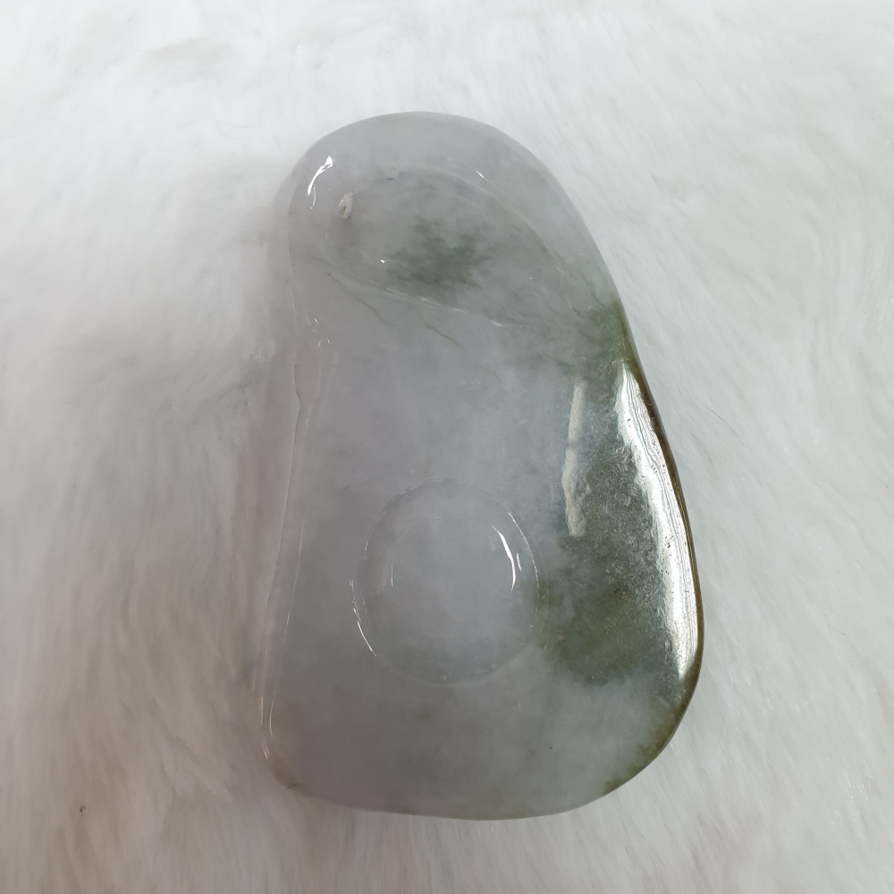 天然緬甸玉A貨-Z6005-雙色彌勒佛墜子  長72mm寬48mm厚13.7mm  💰特價500元-細節圖2