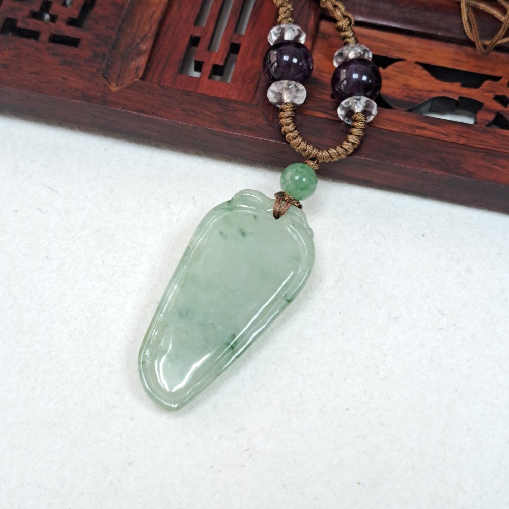 逸品軒～天然緬甸玉A貨-Z6033-福瓜墜子 長36.9mm寬17.8mm厚4.7mm 💰特價400元 • 福瓜寓意多-細節圖5