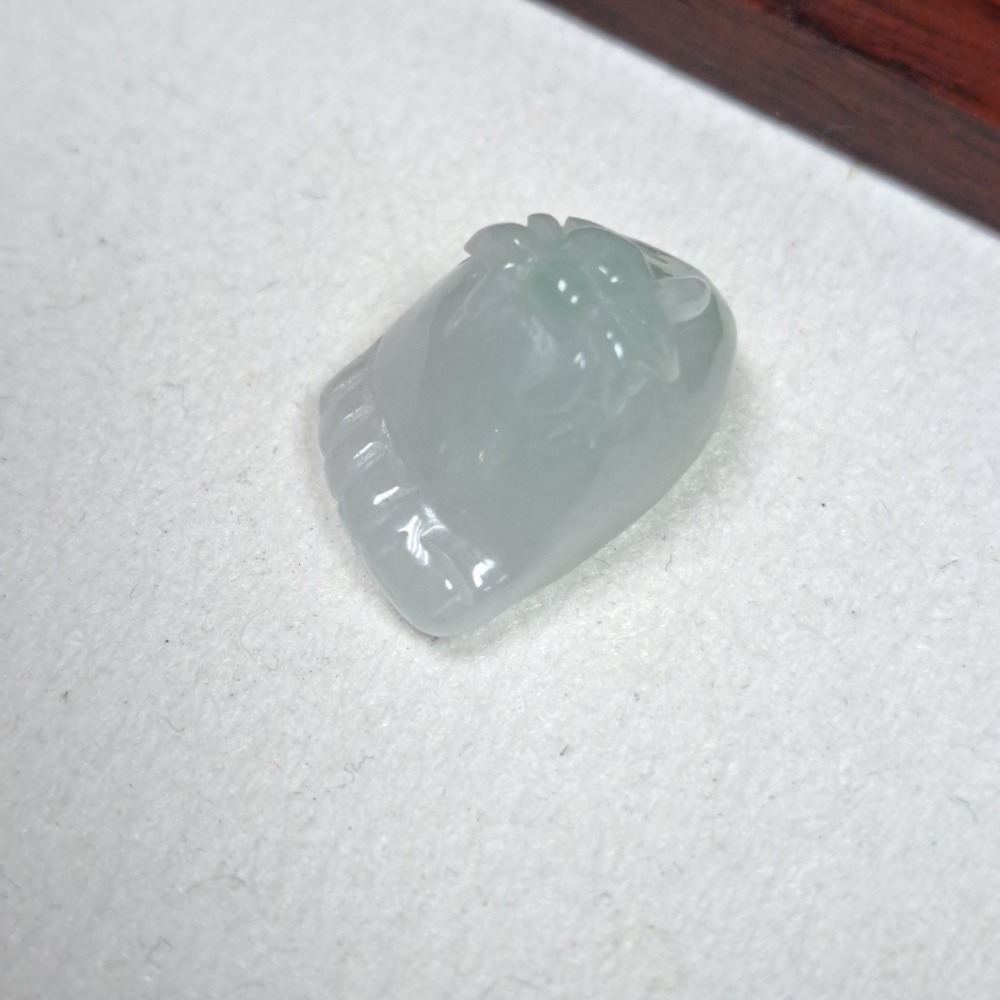 逸品軒～天然緬甸玉A貨-Z6127-冰知足常樂墜子 長19.4mm寬13.4mm厚12.2mm 💰特價999元  🪻-細節圖5