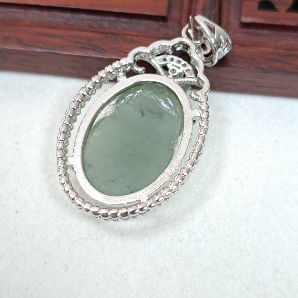 逸品軒～天然緬甸玉A貨-Z6134-冰糯油青葫蘆墜子 長20.7mm寬13.2mm厚6.2mm 💰特價600元 🌿小-細節圖5