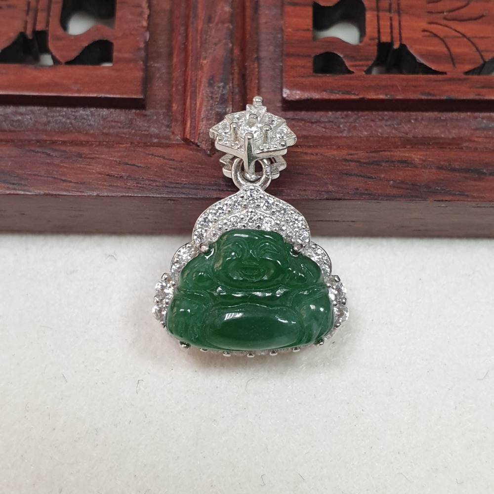 逸品軒～天然玉A貨-Z6144-瓜料佛公小墜子 長8.9mm寬11.7mm厚5.3mm 💰一個特價1980元 🌈福气-細節圖3