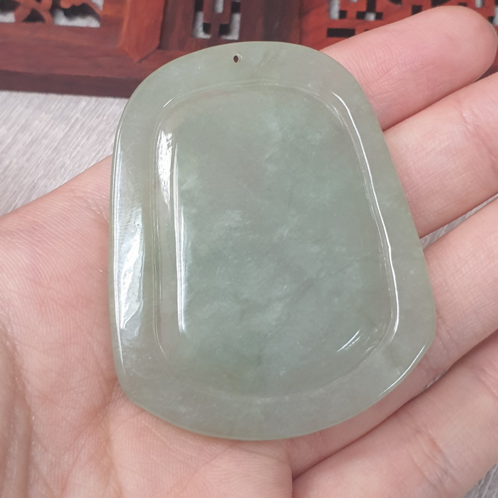 逸品軒~天然緬甸玉A貨-Z6194-冰糯山水墜子  長54.2mm寬42.9mm厚5.6mm  💰特價1980元-細節圖5