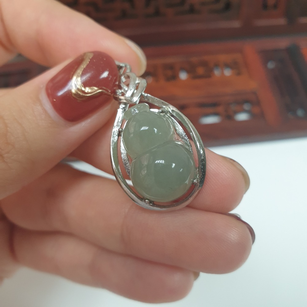 逸品軒～天然緬甸玉A貨-Z6225-葫蘆墜子  長18.7mm寬12.2mm厚7.2mm  💰特價500元-細節圖3