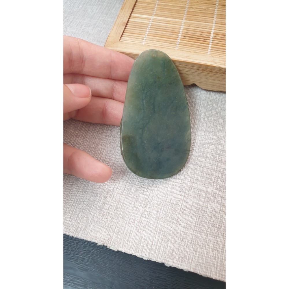 逸品軒～天然緬甸玉A貨-Z6252-鳳凰墜子  長68.4mm寬37.7mm厚11.6mm  💰特價700元-細節圖3